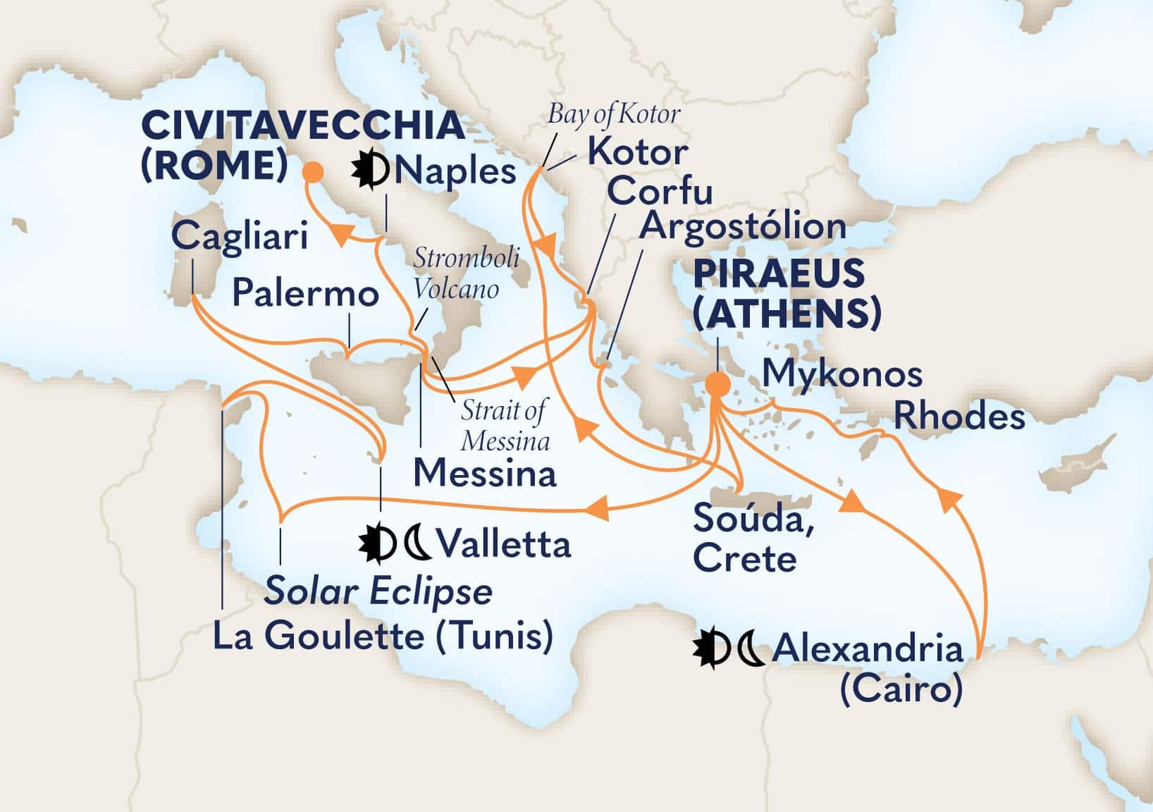 28 nights Mediterranean cruise on Oosterdam
from ๐ฌ๐ท Athens to ๐ฎ๐น Civitavecchia