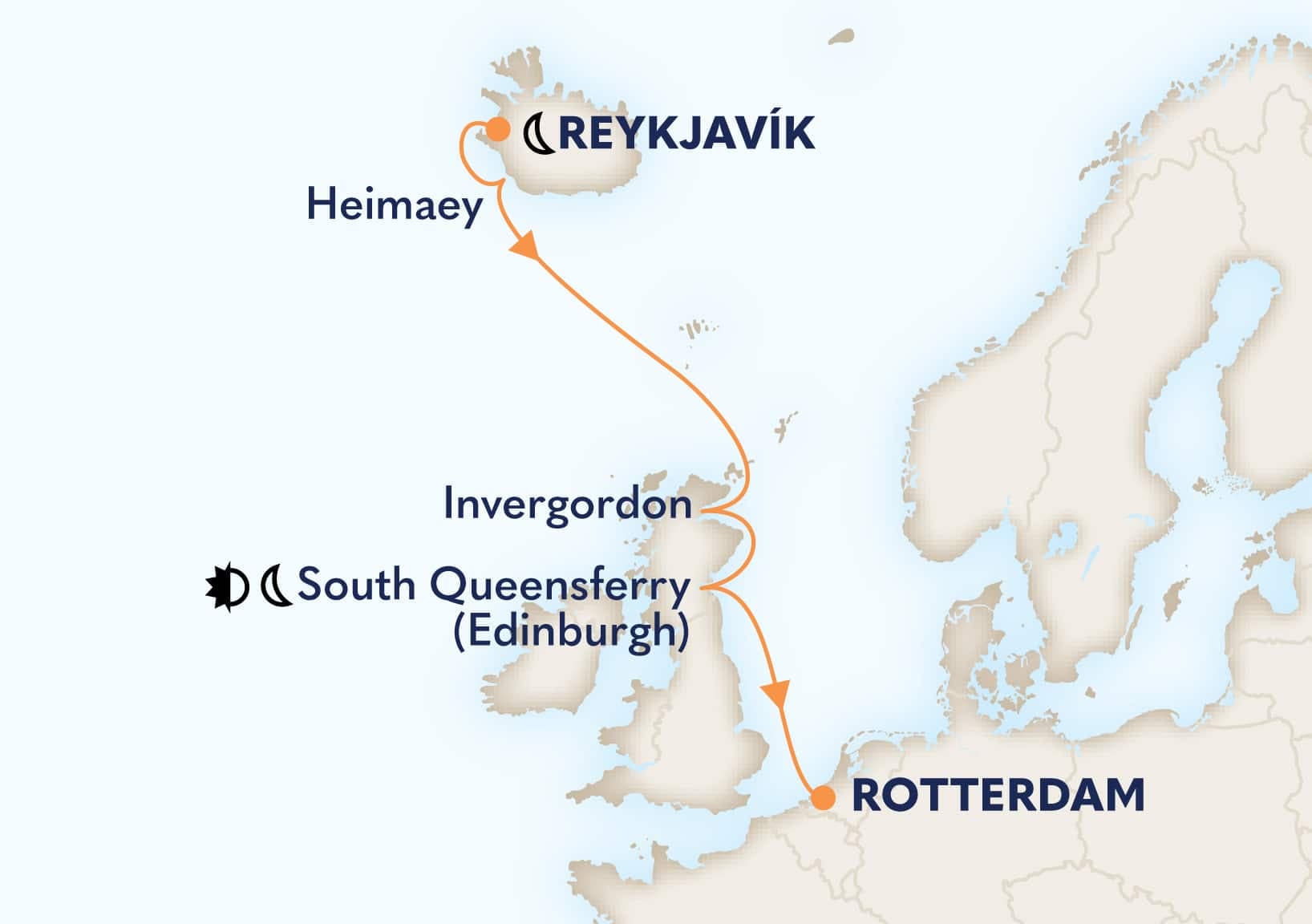 7 nights Mediterranean cruise on Rotterdam
from Reykjavik, Iceland to ๐ณ๐ฑ Rotterdam