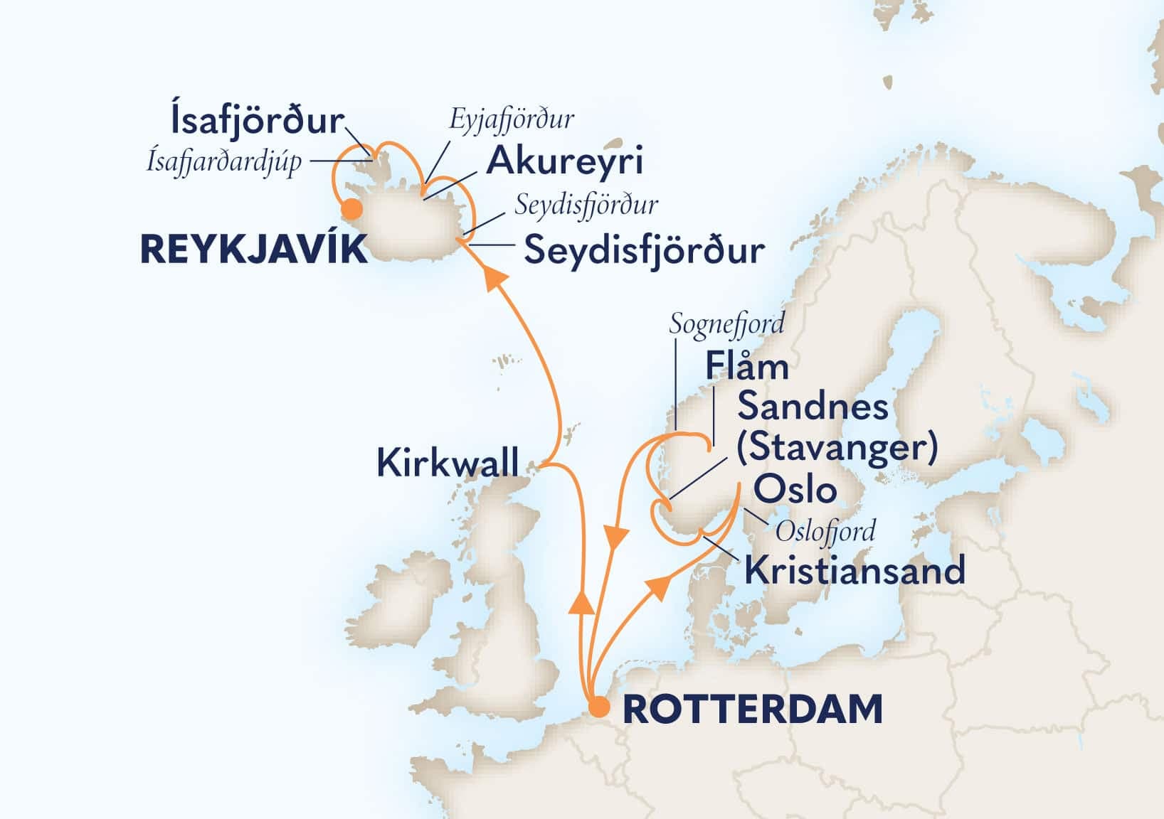 14 nights North European cruise on Rotterdam
from 🇳🇱 Rotterdam to 🇮🇸 ReykjavÃk