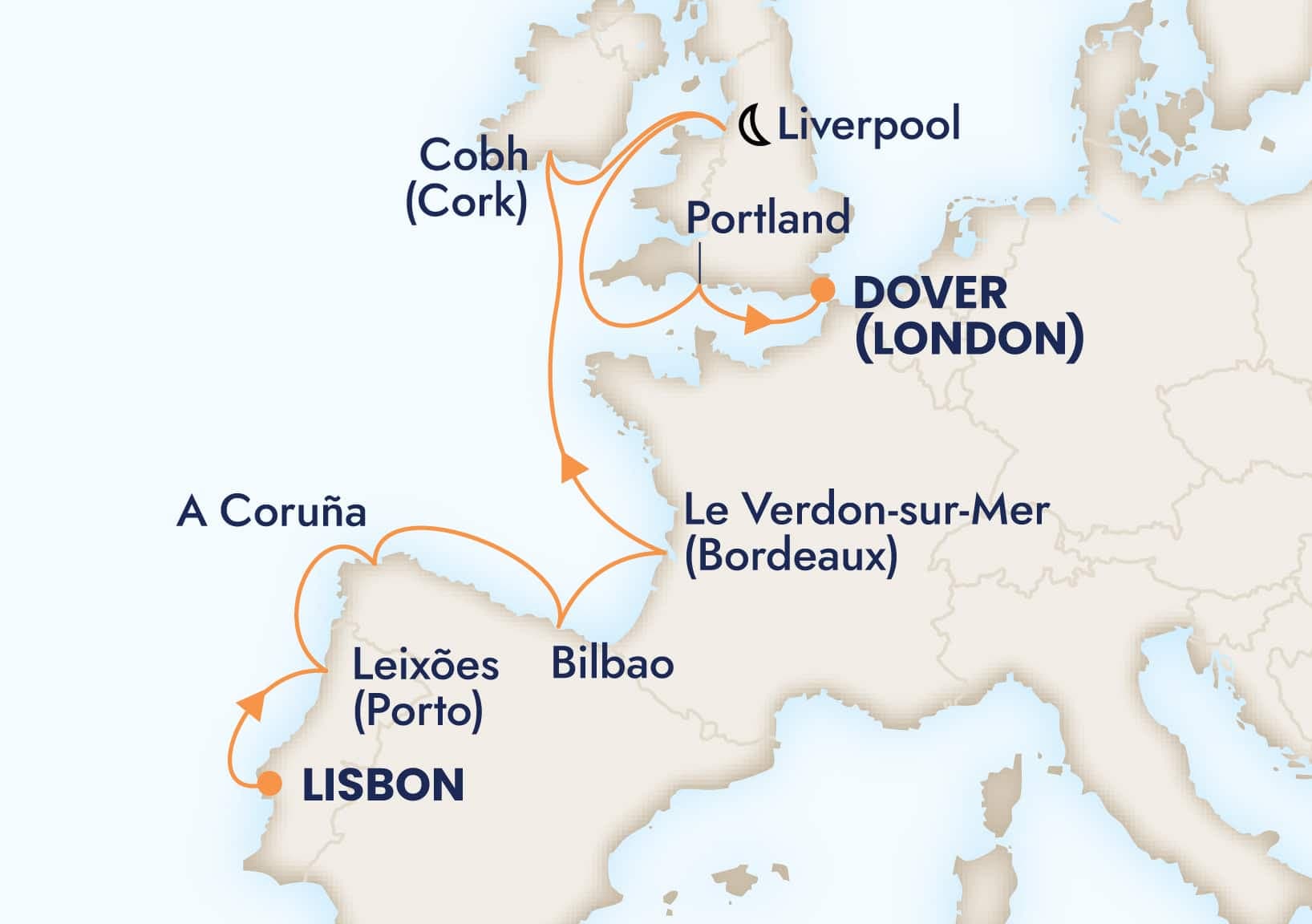 10 nights Mediterranean cruise on Nieuw Statendam
from ๐ต๐น Lisbon to ๐ฌ๐ง Dover