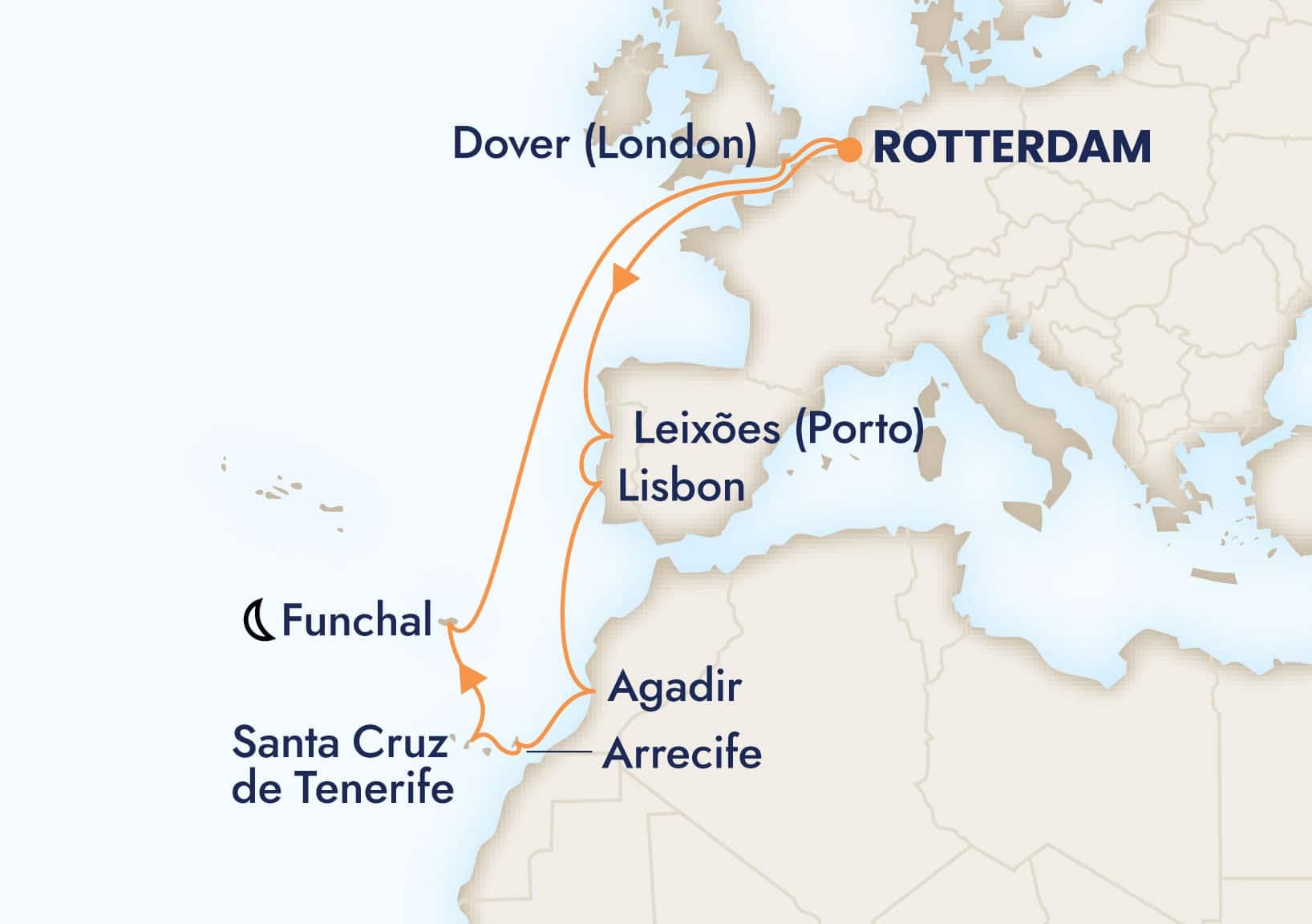 14 nights Mediterranean cruise on Nieuw Statendam
from ๐ณ๐ฑ Rotterdam