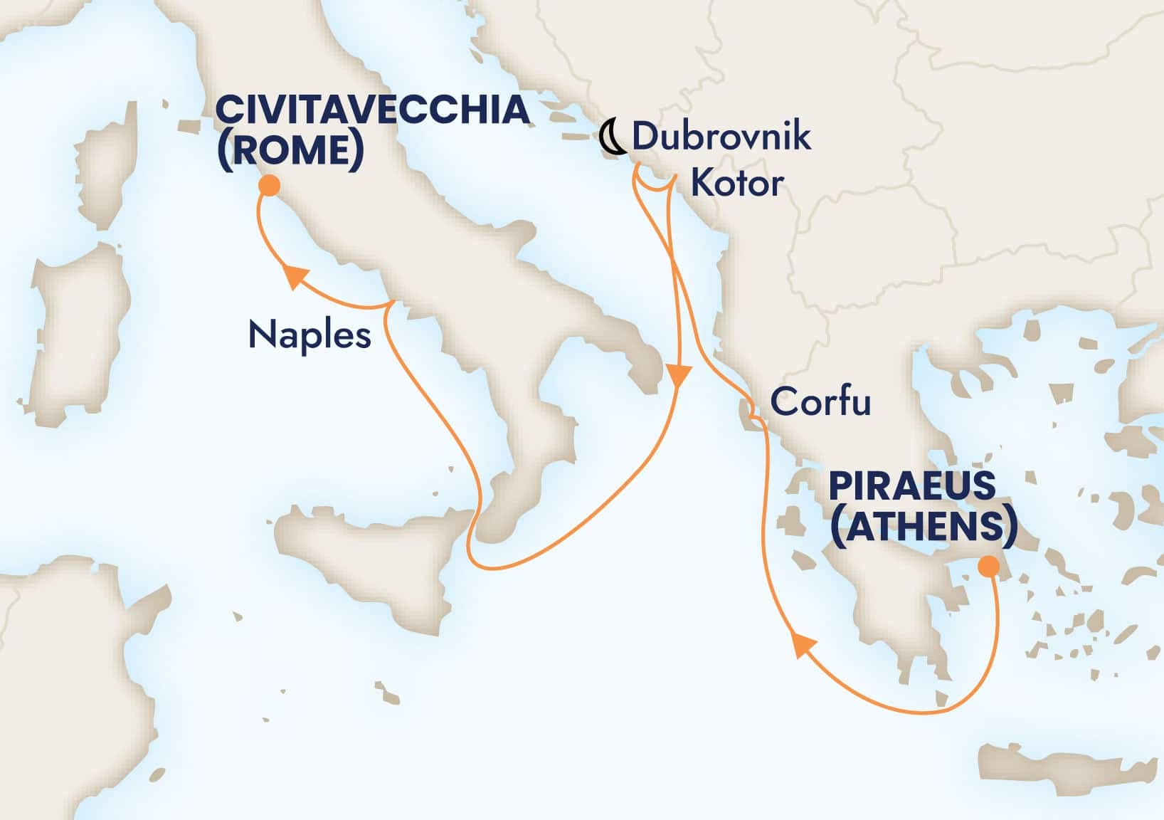 7 nights Mediterranean cruise on Nieuw Statendam
from ๐ฌ๐ท Athens to ๐ฎ๐น Civitavecchia
