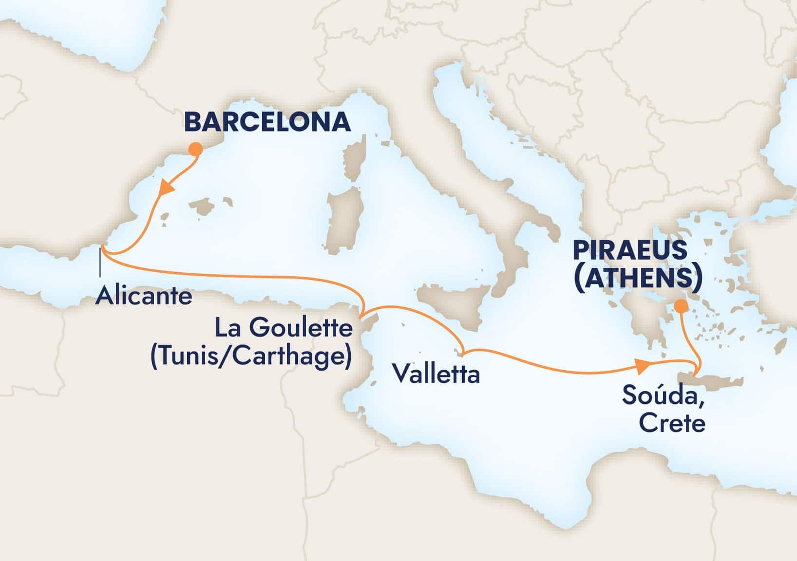 7 nights Mediterranean cruise on Nieuw Statendam
from ๐ช๐ธ Barcelona to ๐ฌ๐ท Athens