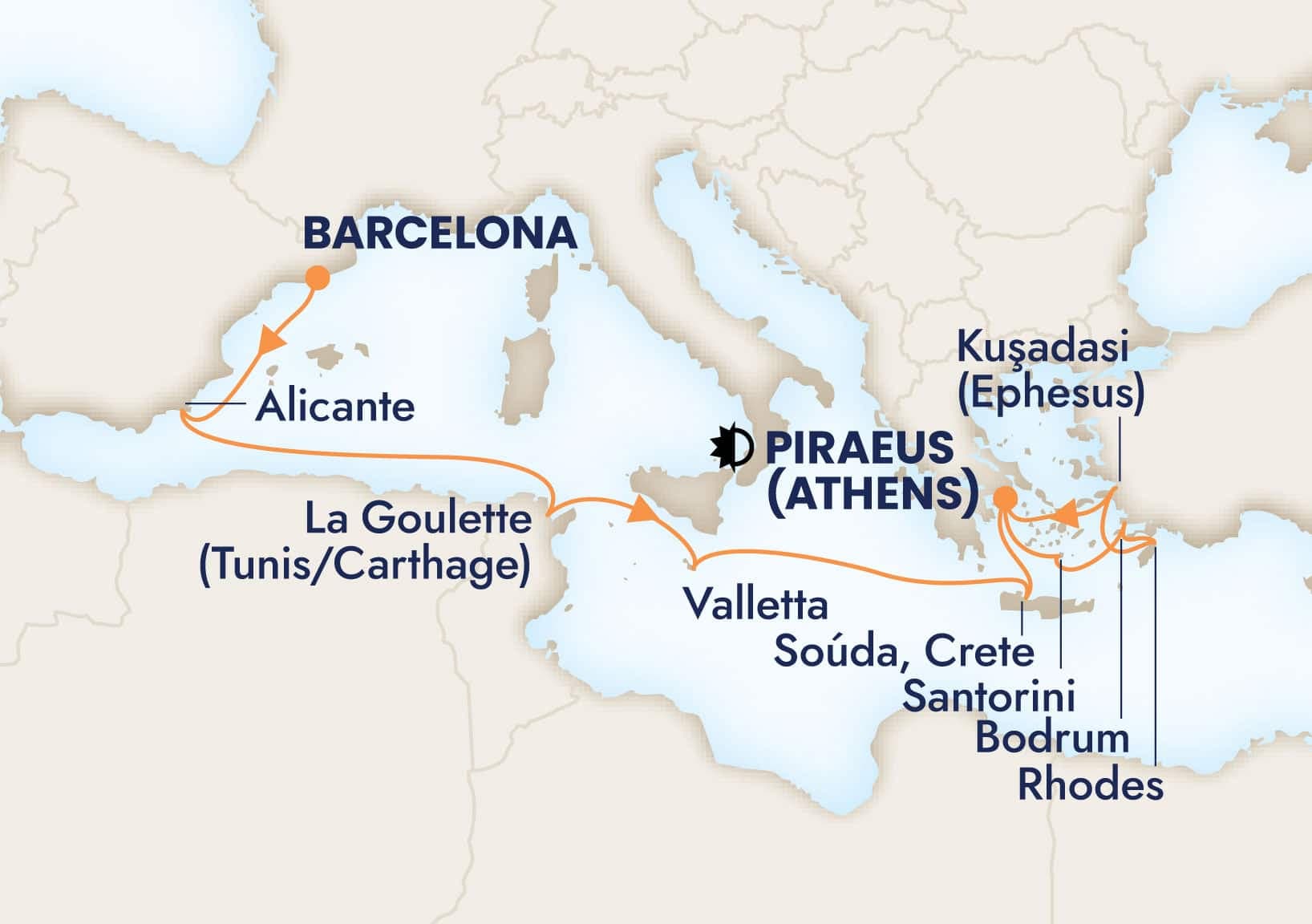 14 nights Mediterranean cruise on Nieuw Statendam
from ๐ช๐ธ Barcelona to ๐ฌ๐ท Athens