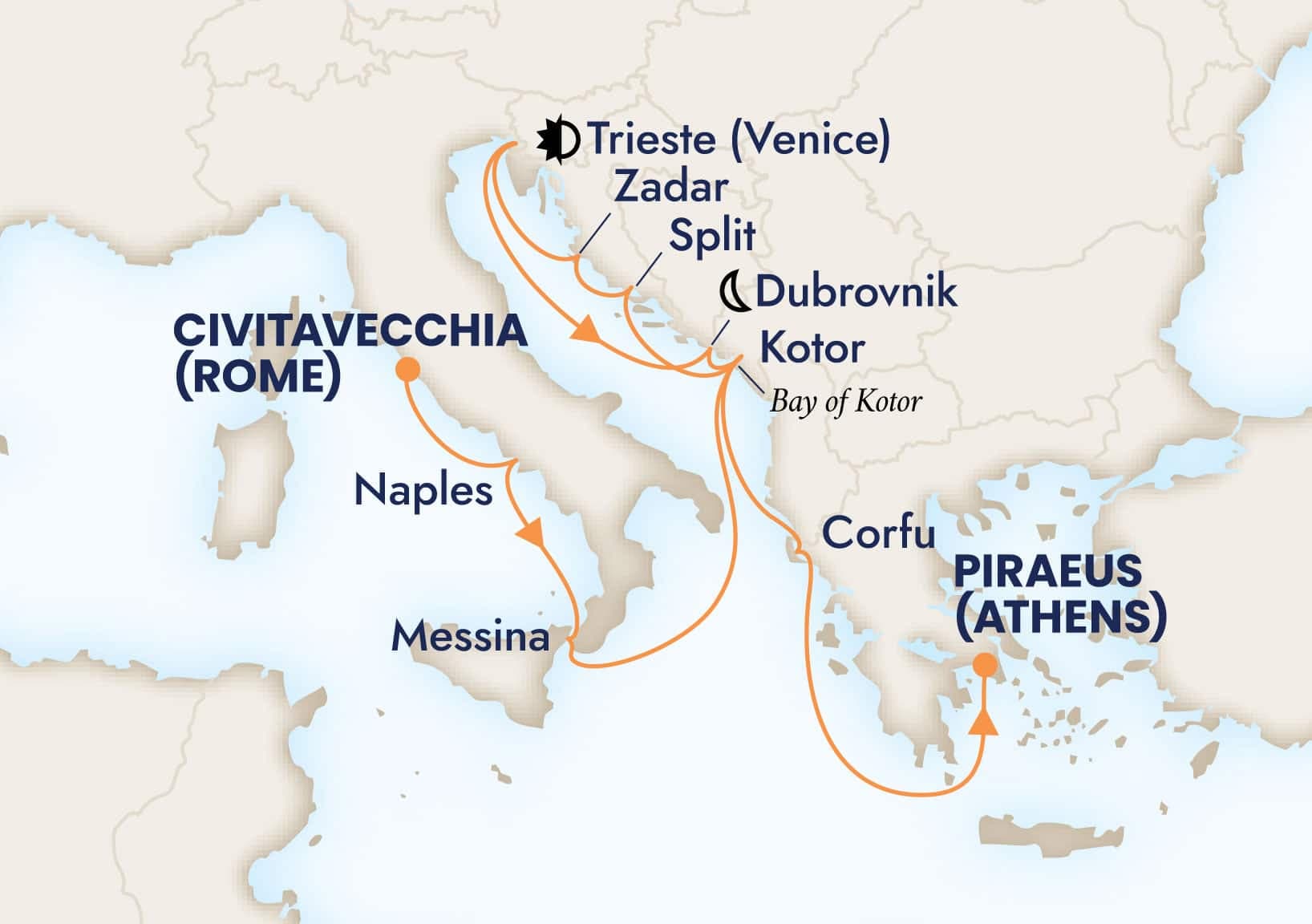 14 nights Mediterranean cruise on Rotterdam
from ๐ฎ๐น Civitavecchia to ๐ฌ๐ท Athens