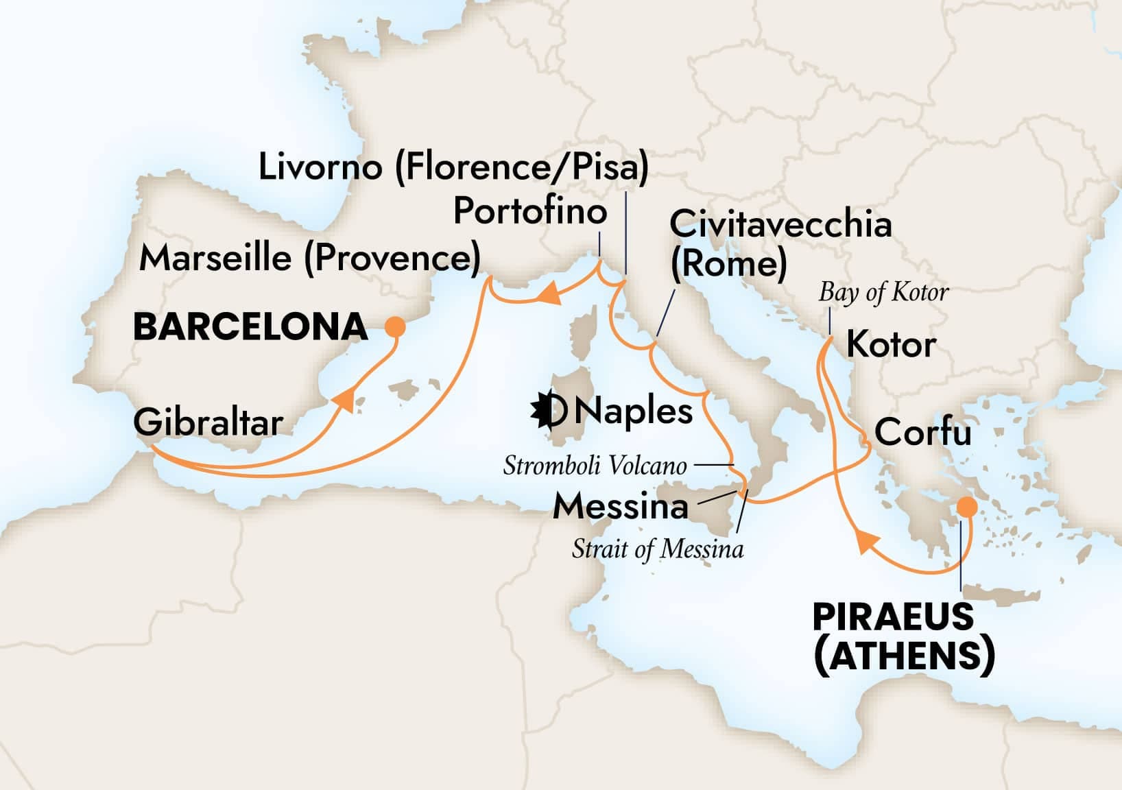 14 nights Mediterranean cruise on Nieuw Amsterdam
from ๐ฌ๐ท Athens to ๐ช๐ธ Barcelona