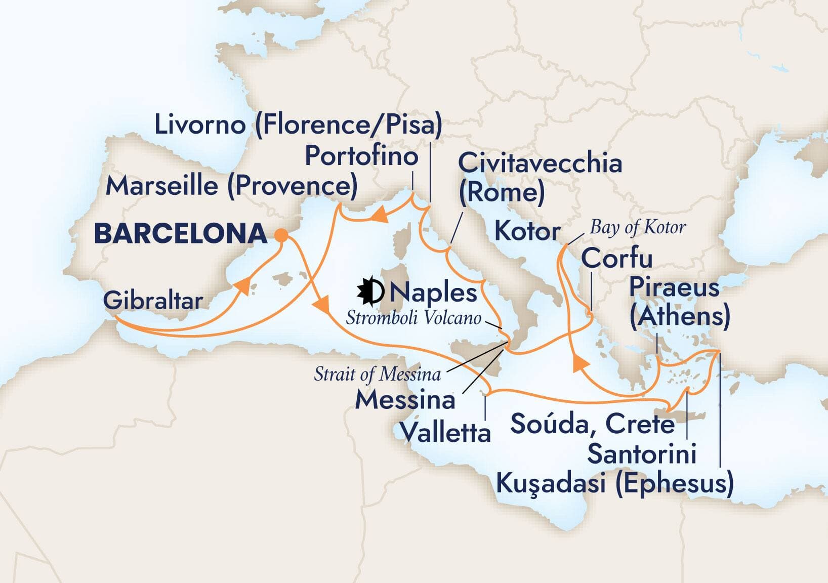 21 nights Mediterranean cruise on Nieuw Amsterdam
from ๐ช๐ธ Barcelona