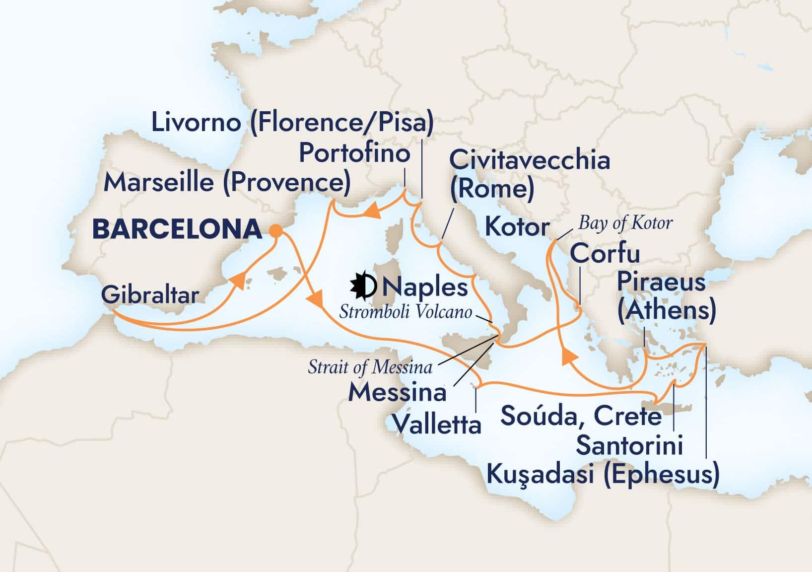 21 nights Mediterranean cruise on Nieuw Amsterdam
from ๐ช๐ธ Barcelona