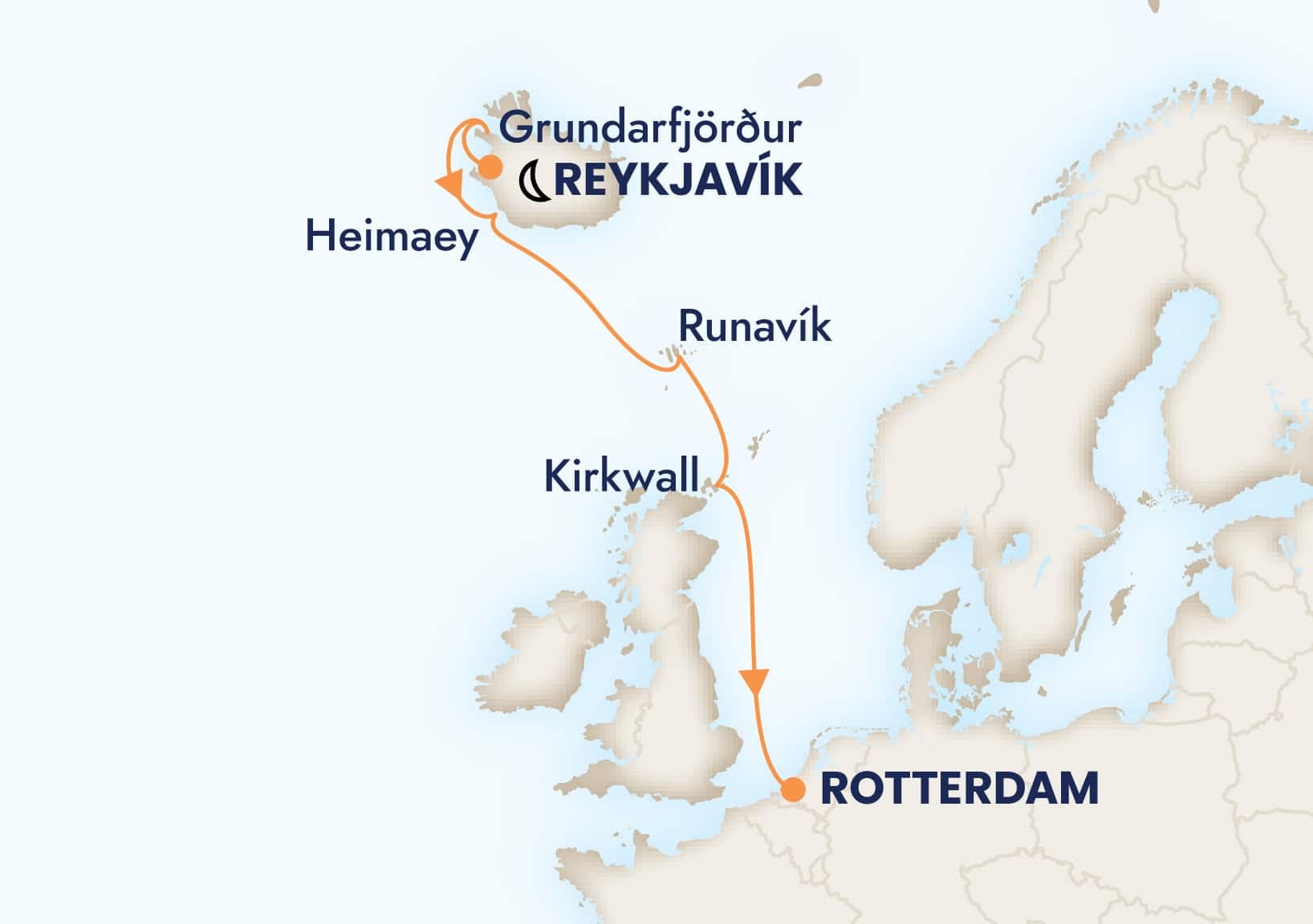 7 nights Mediterranean cruise on Rotterdam
from 🇮🇸 ReykjavÃk to 🇳🇱 Rotterdam