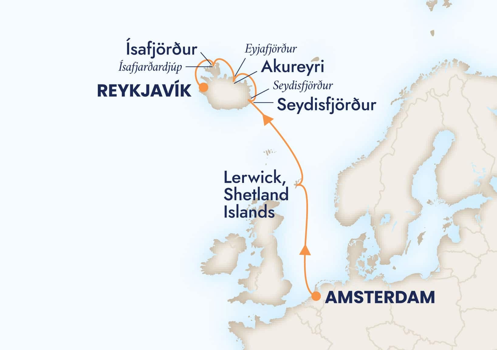 7 nights North European cruise on Zuiderdam
from 🇳🇱 Amsterdam to 🇮🇸 ReykjavÃk