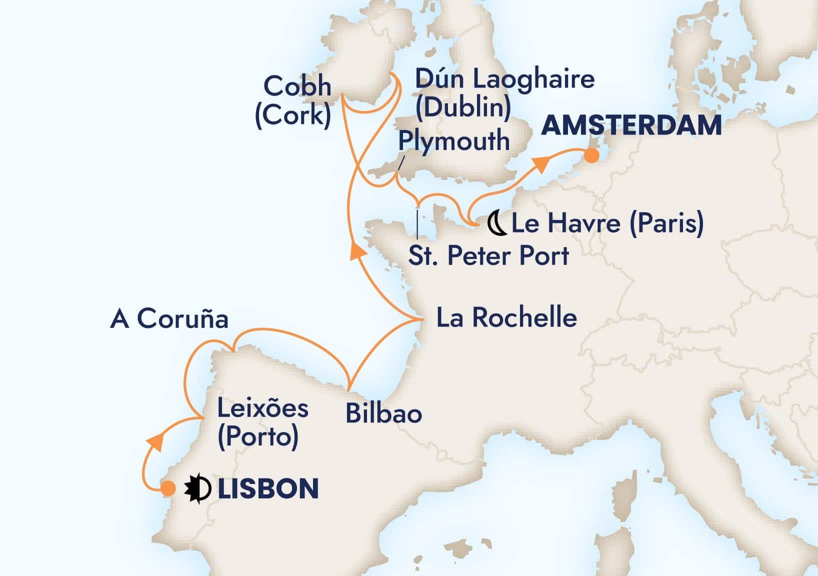 13 nights Mediterranean cruise on Zuiderdam
from 🇵🇹 Lisbon to 🇳🇱 Amsterdam