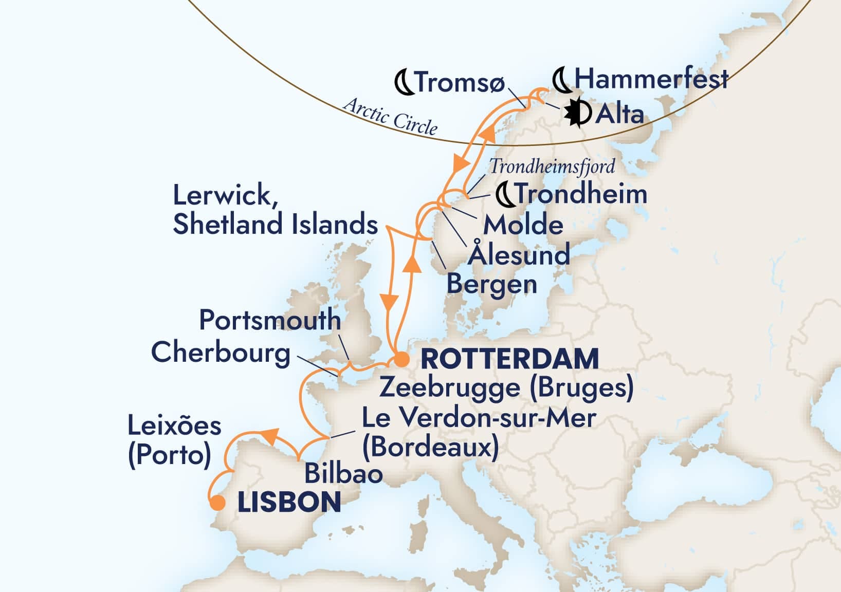 23 nights Mediterranean cruise on Rotterdam
from ๐ณ๐ฑ Rotterdam to ๐ต๐น Lisbon
