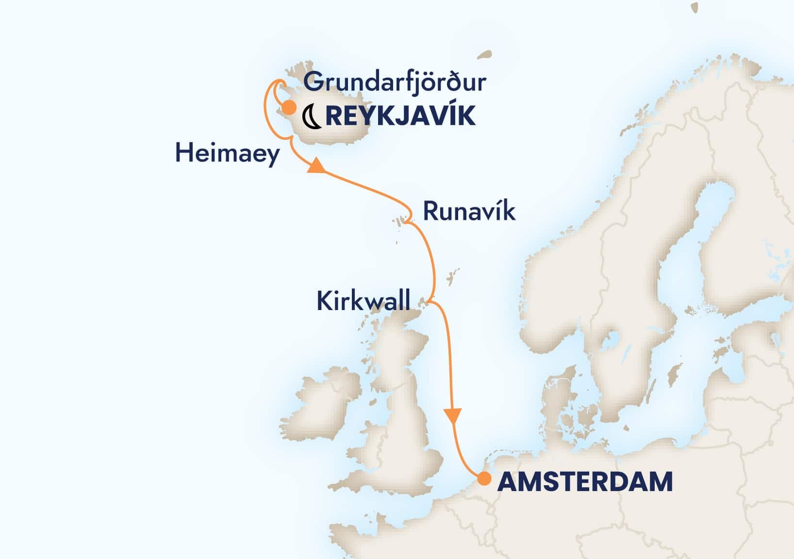 7 nights Mediterranean cruise on Zuiderdam
from 🇮🇸 ReykjavÃk to 🇳🇱 Amsterdam