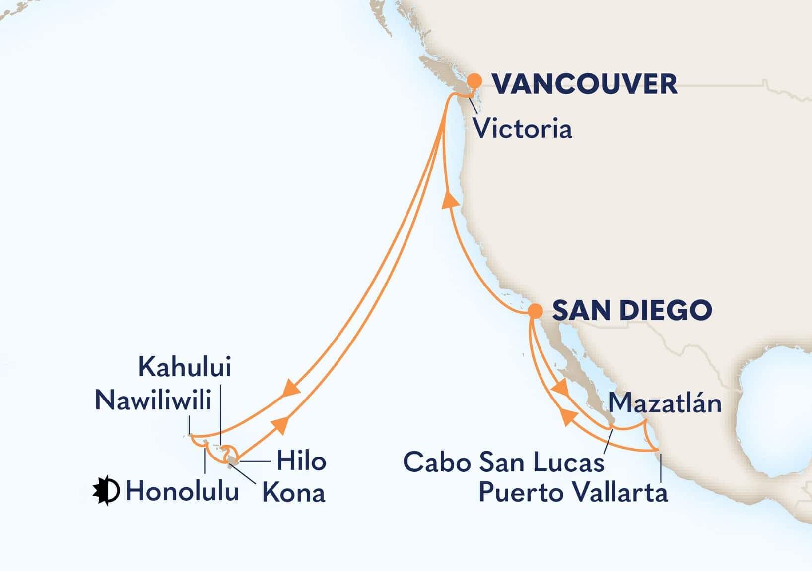 28 nights Hawaiian cruise on Koningsdam
from ๐บ๐ธ San Diego to ๐จ๐ฆ Vancouver