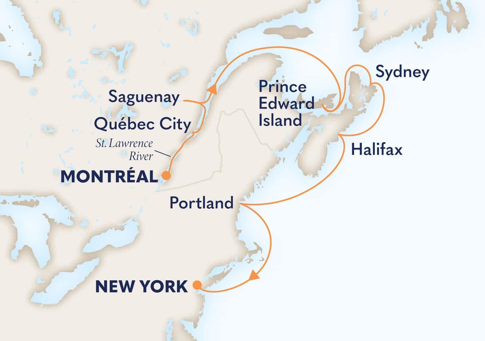9 nights North East American cruise on Volendam
from Montreal, Quebec, Canada to ๐บ๐ธ New York