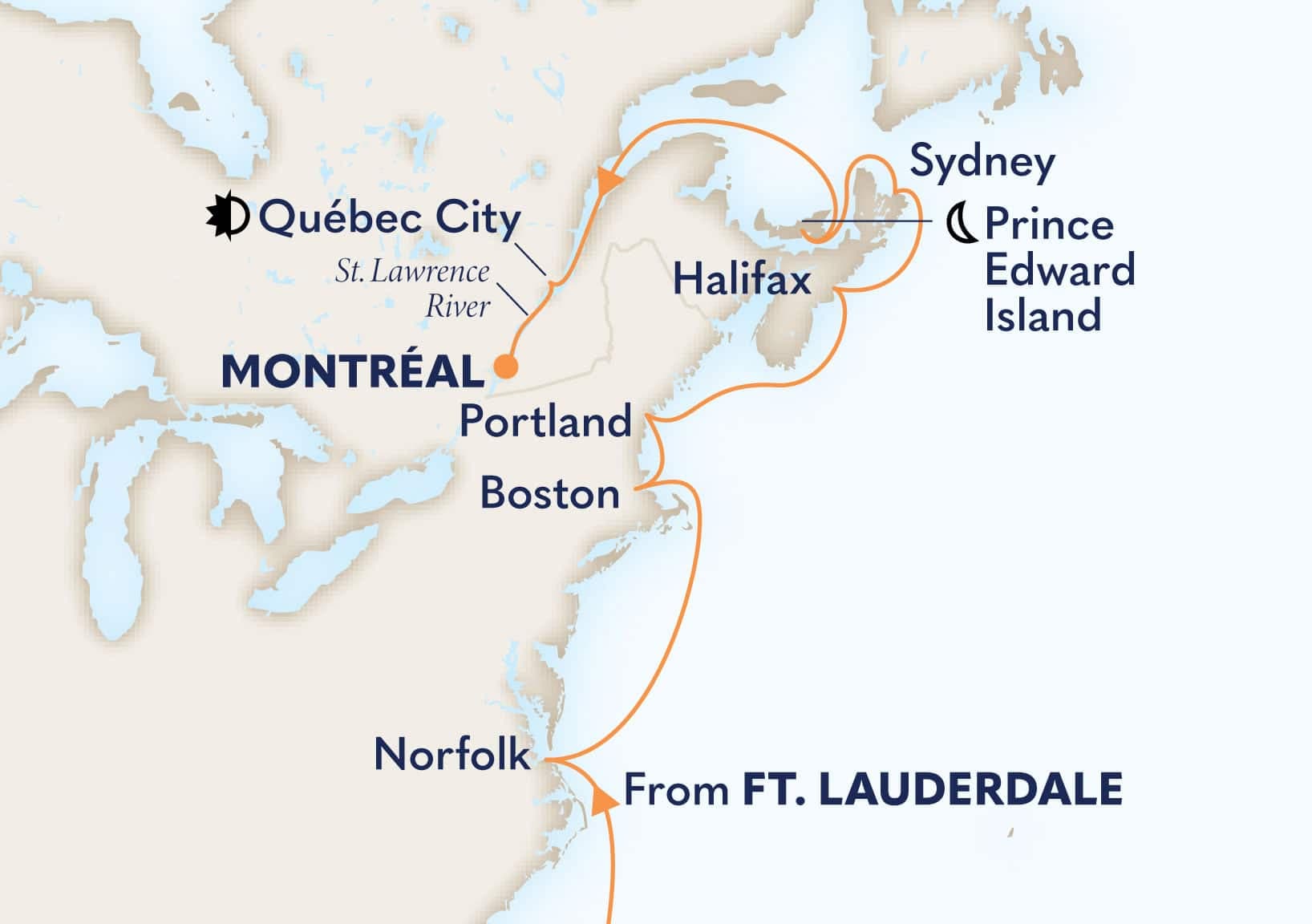 14 nights North East American cruise on Volendam
from ๐บ๐ธ Fort Lauderdale to Montreal, Quebec, Canada