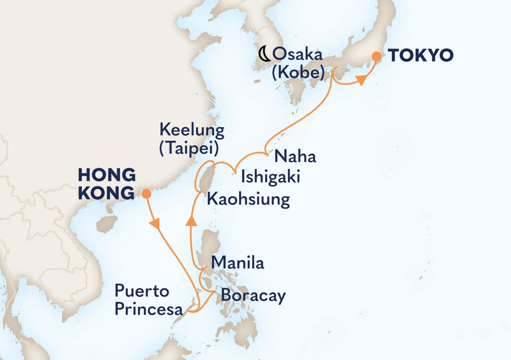14 nights Asian cruise on Westerdam
from ๐ญ๐ฐ Hong Kong to ๐ฏ๐ต Tokyo