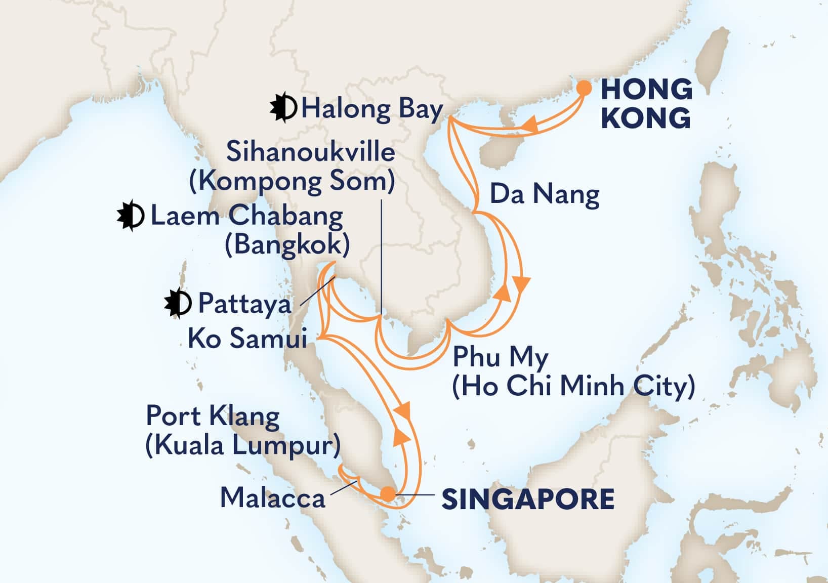 30 nights Asian cruise on Noordam
from ๐ธ๐ฌ Singapore