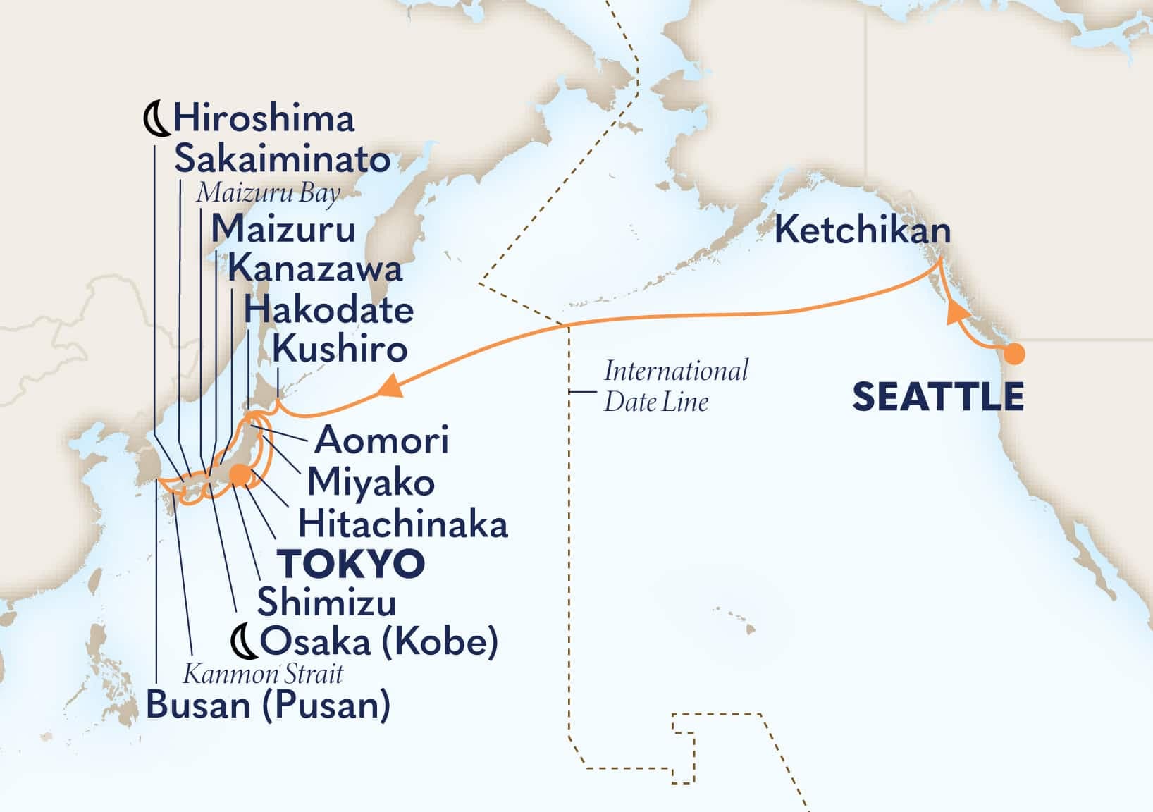 27 nights Asian cruise on Noordam
from ๐บ๐ธ Seattle to ๐ฏ๐ต Tokyo