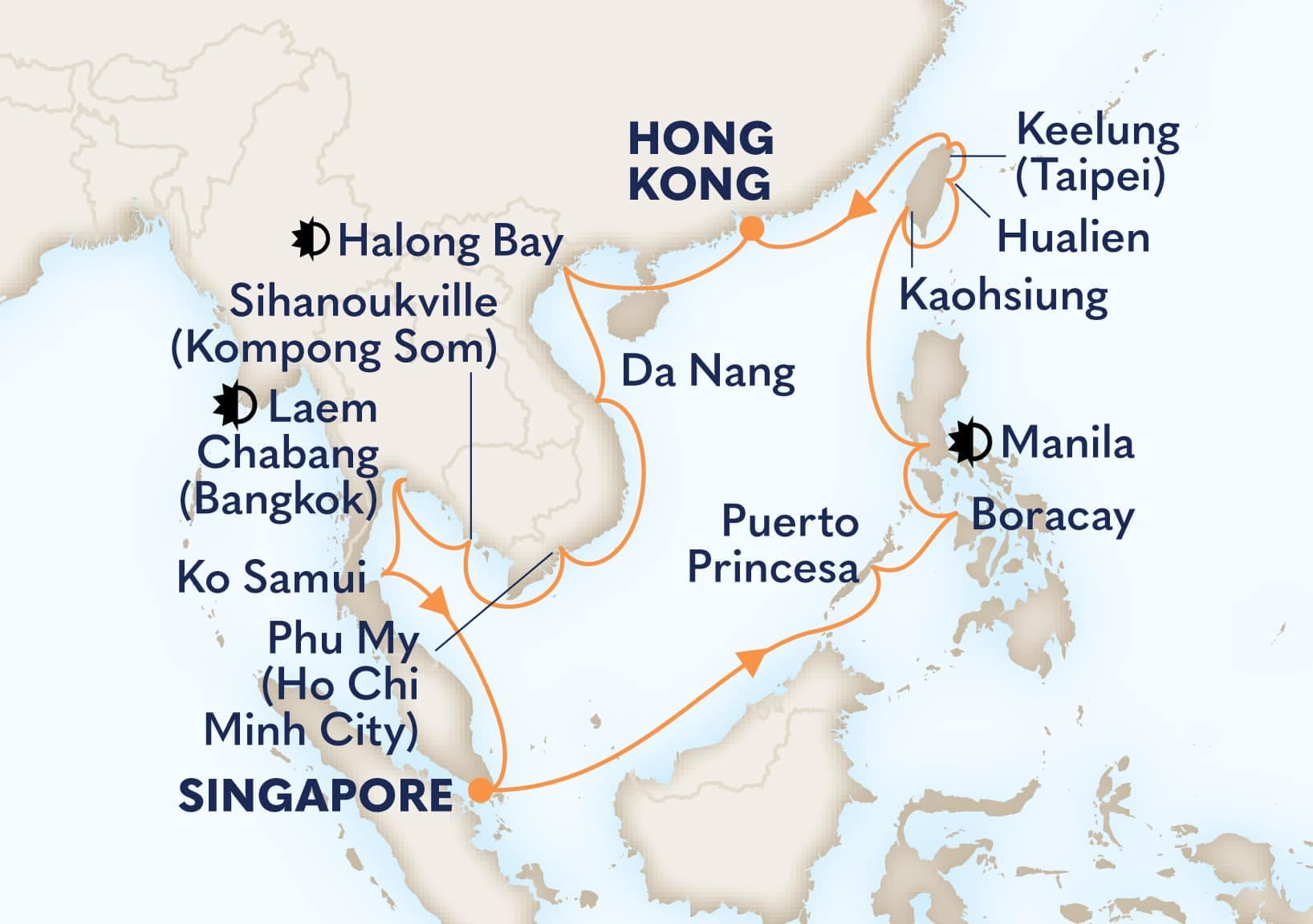 26 nights Asian cruise on Noordam
from ๐ธ๐ฌ Singapore