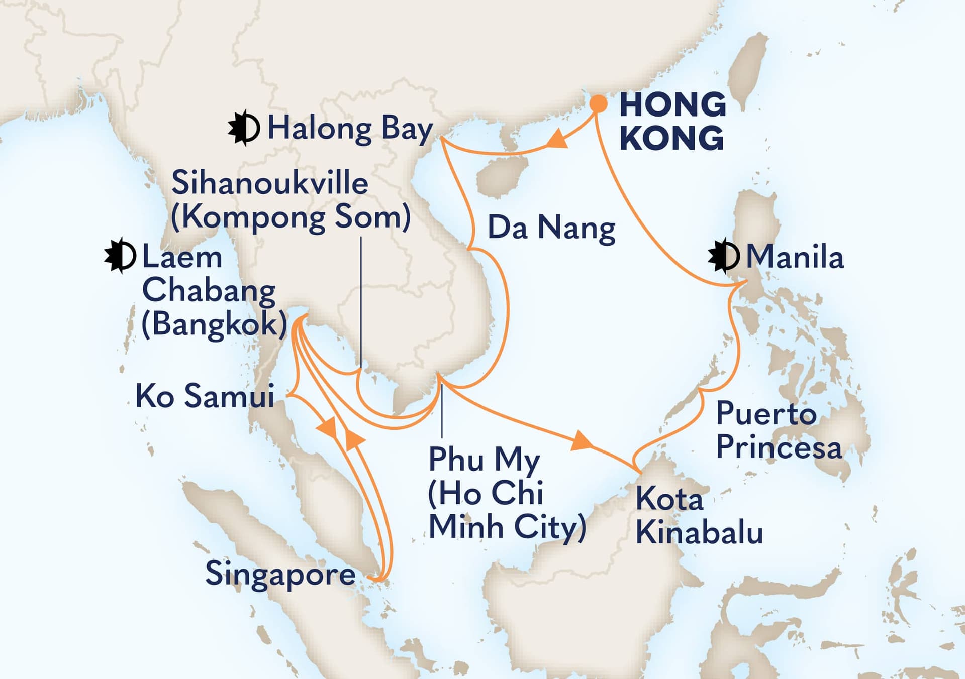 28 nights Asian cruise on Noordam
from ๐ญ๐ฐ Hong Kong