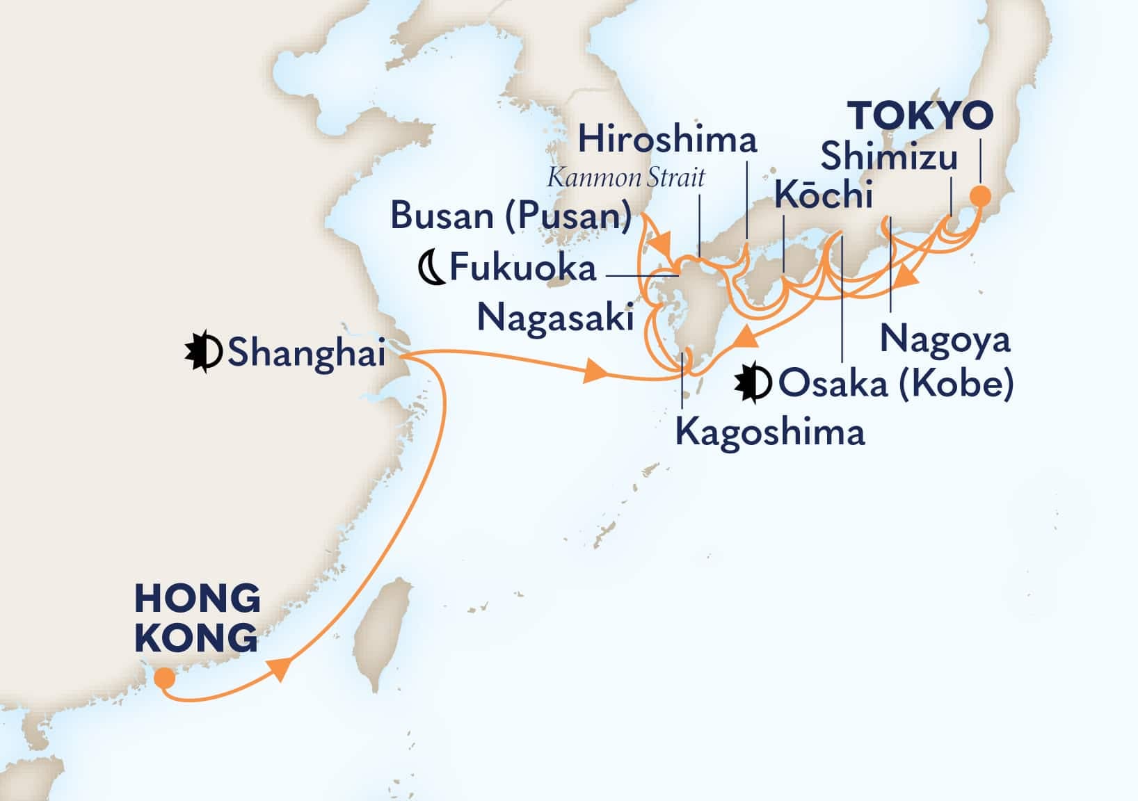 28 nights Asian cruise on Noordam
from ๐ญ๐ฐ Hong Kong to ๐ฏ๐ต Tokyo