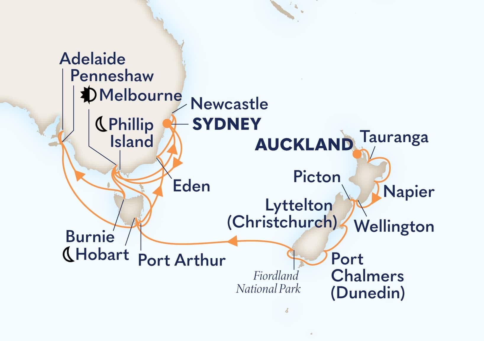 30 nights Oceanian cruise on Westerdam
from ๐ณ๐ฟ Auckland to ๐ฆ๐บ Sydney