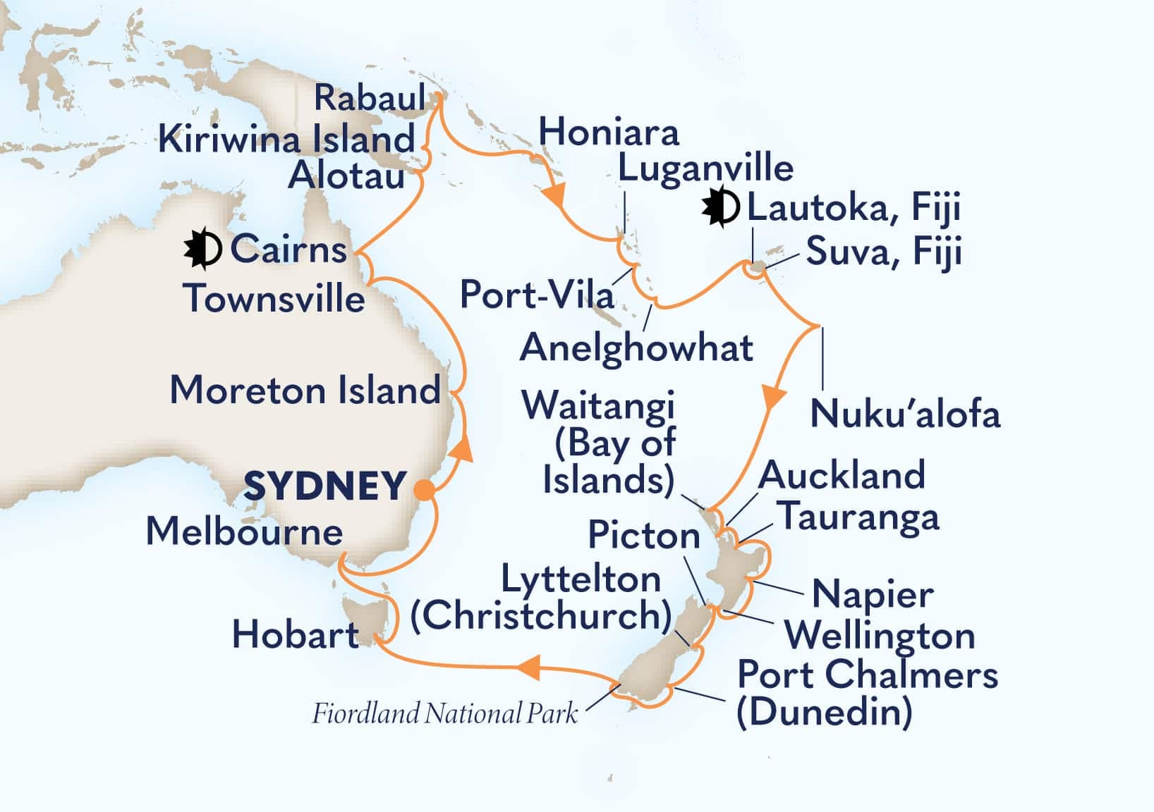 40 nights Oceanian cruise on Westerdam
from ๐ฆ๐บ Sydney
