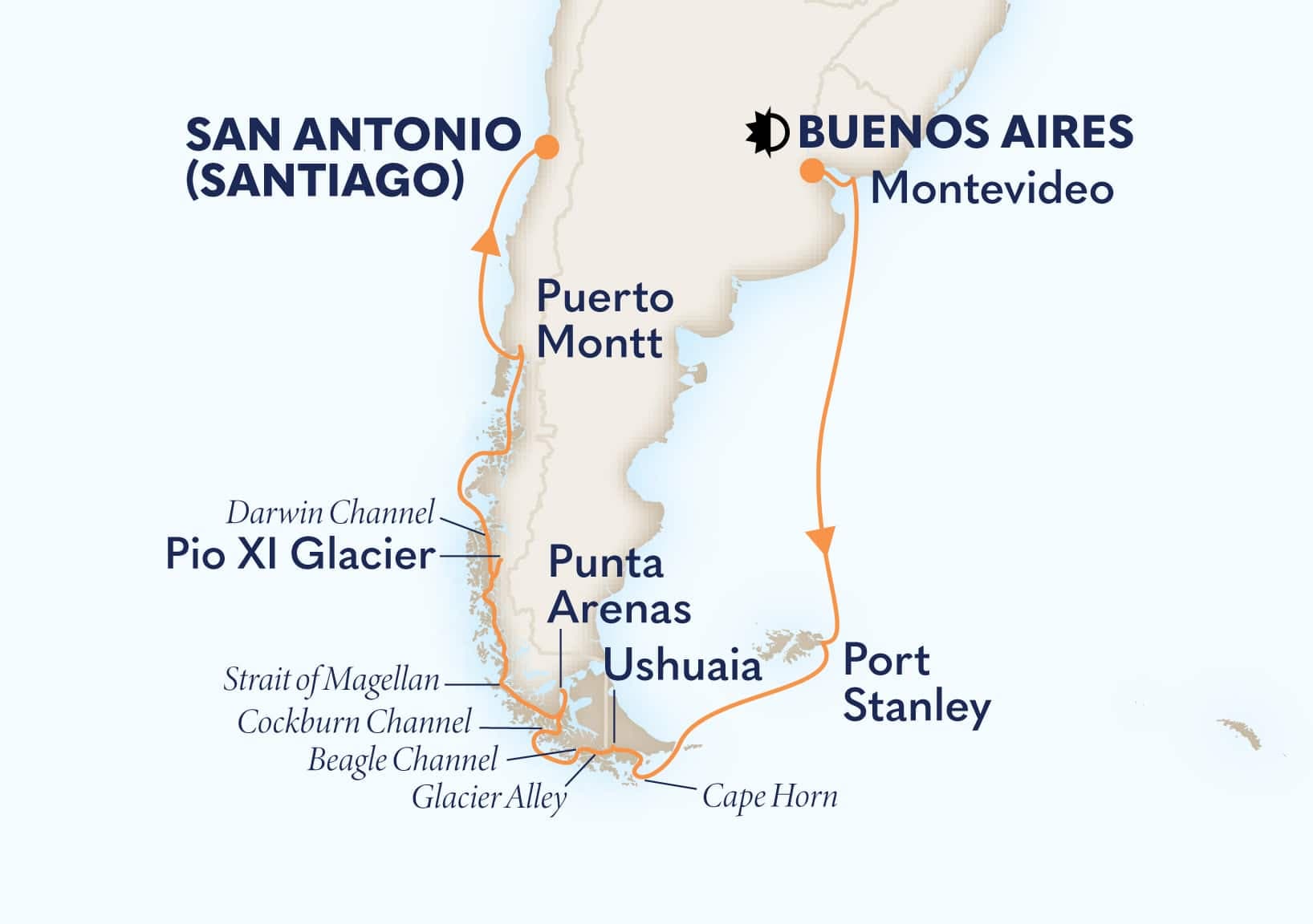 15 nights South American cruise on Nieuw Amsterdam
from ๐ฆ๐ท Buenos Aires to San Antonio (Santiago), Chile