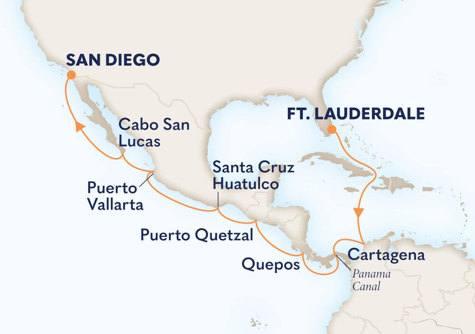 14 nights Panama canal cruise on Zaandam
from ๐บ๐ธ Fort Lauderdale to ๐บ๐ธ San Diego