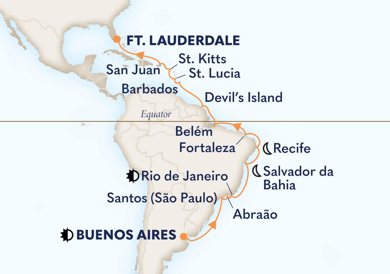 29 nights Extraordinary cruise on Zaandam
from ๐ฆ๐ท Buenos Aires to ๐บ๐ธ Fort Lauderdale