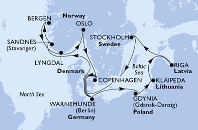 14 nights North European cruise on MSC Magnifica
from 🇩🇪 Rostock (Berlin)