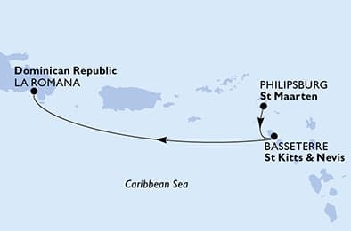3 nights cruise on MSC Opera
from 🇦🇳 Philipsburg to 🇩🇴 La Romana
