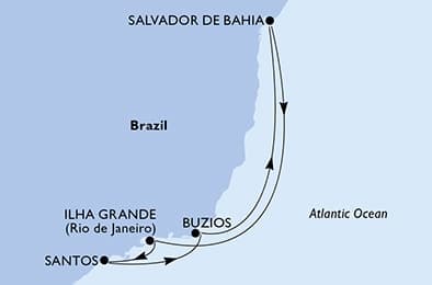 6 nights South American cruise on MSC Virtuosa
from 🇧🇷 Santos (São Paulo)