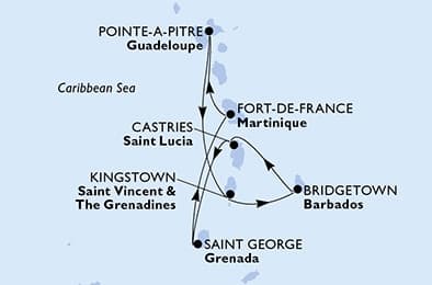 7 nights Caribbean cruise on MSC World Asia
from 🇬🇵 Pointe-à-Pitre