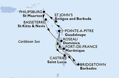 11 nights Transatlantic cruise on MSC World Asia
from 🇧🇧 Bridgetown