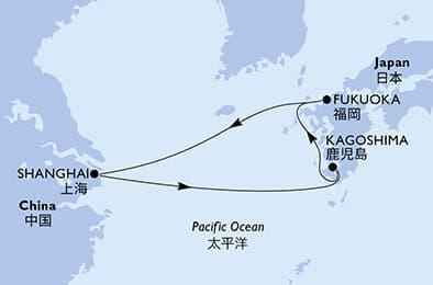 5 nights Asian cruise on MSC Bellissima
from 🇨🇳 Shanghai