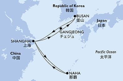 8 nights Asian cruise on MSC Bellissima
from 🇨🇳 Shanghai