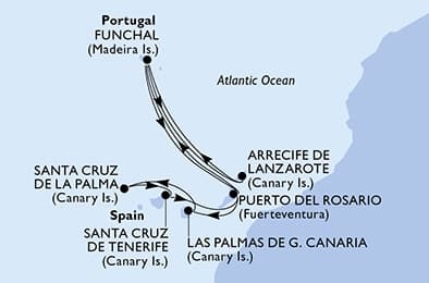 10 nights Mediterranean cruise on MSC Euribia
from 🇪🇸 Arrecife (Lanzarote)