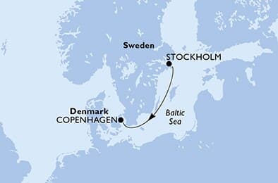 3 nights cruise on MSC Magnifica
from 🇸🇪 Stockholm to 🇩🇰 Copenhagen