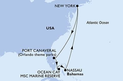 7 nights Caribbean cruise on MSC Meraviglia
from 🇺🇸 New York