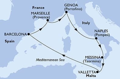 7 nights Mediterranean cruise on MSC World Asia
from 🇮🇹 Messina