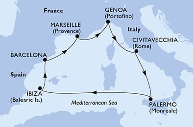 7 nights Mediterranean cruise on MSC Seaview
from 🇪🇸 Barcelona