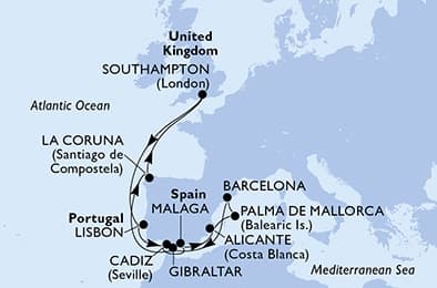 14 nights North European cruise on MSC Virtuosa
from ๐ฌ๐ง Southampton