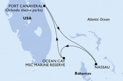 3 nights Caribbean cruise on MSC Seashore
from 🇺🇸 Port Canaveral