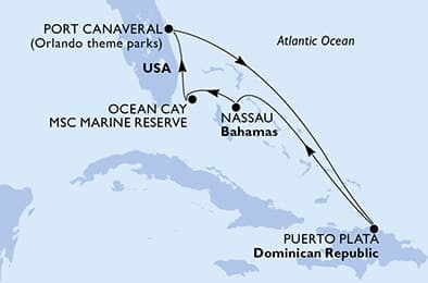 7 nights Caribbean cruise on MSC Seashore
from 🇺🇸 Port Canaveral