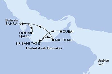 5 nights Persian gulf cruise on MSC World Europa
from 🇦🇪 Dubai to 🇶🇦 Doha