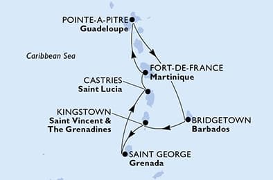 7 nights Caribbean cruise on MSC Seaview
from 🇬🇵 Pointe a Pitre