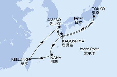 9 nights Asian cruise on MSC Bellissima
from ๐ฏ๐ต Tokyo