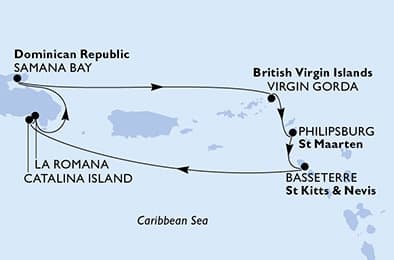 7 nights Caribbean cruise on MSC Opera
from 🇩🇴 La Romana